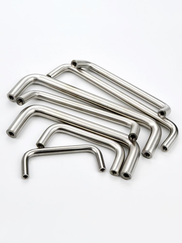 Maniglia a U per Armadio in Acciaio Inossidabile 304, Pomolo Rotondo in Acciaio al Carbonio Lucidato, disponibile nelle misure M3, M4, M5.