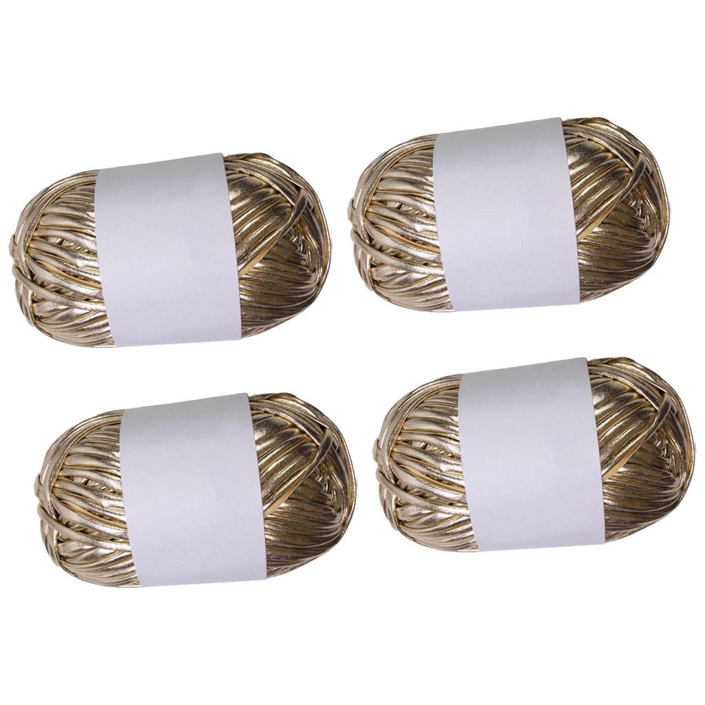 of Chunky Knitting Yarn, T-Shirt Crochet Craft Shiny Polyester Double Yarn for Knotting,