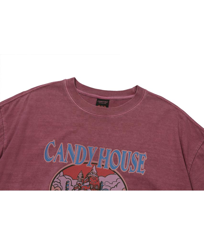 CPGN STUDIO Candy House Pigment Short Sleeve T-Shirt Dusty Pink