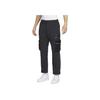 Calças Cargo Premium de Cor Sólida com Bolso com Zíper e Perna Reta Masculinas Preto DX7857-010