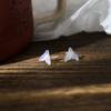 Bioceramic Needle Heart Geometric Mini Stud Earrings For Women Allergy Prevention Piercing Ear Hole Jewelry