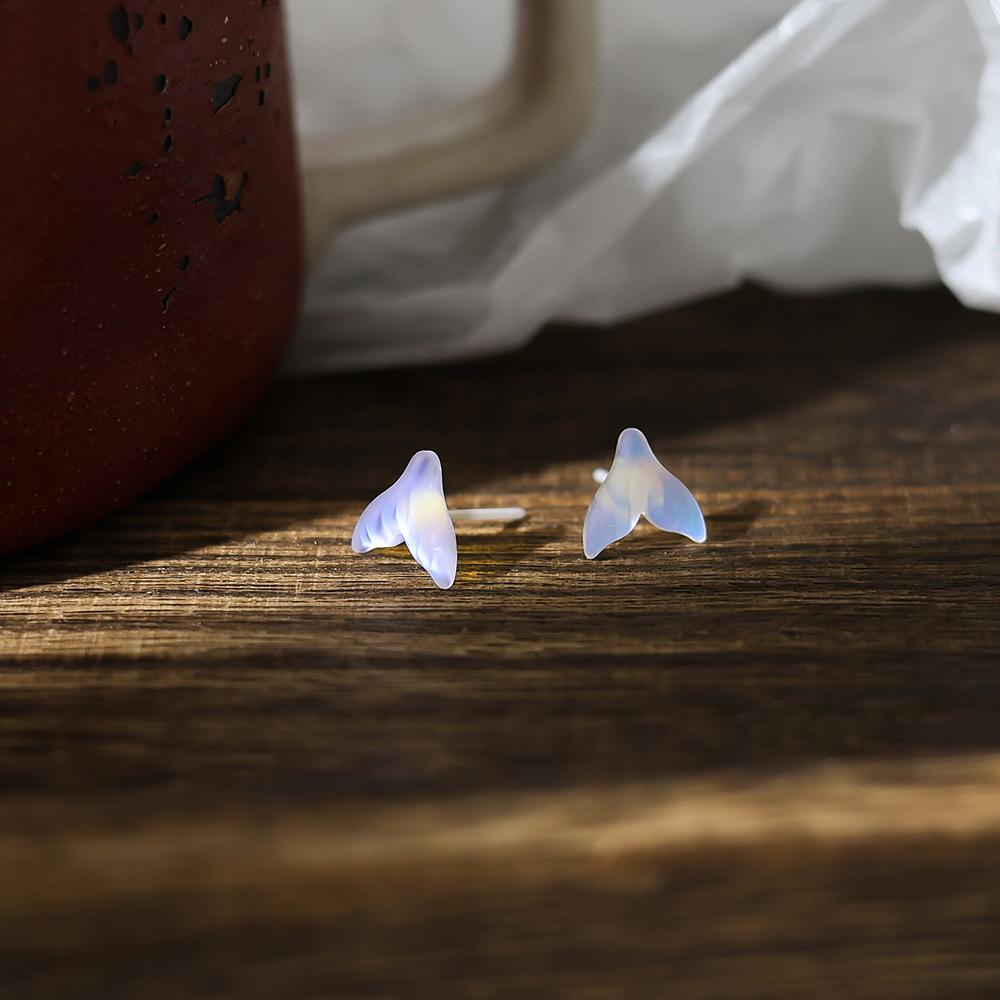 Bioceramic Needle Heart Geometric Mini Stud Earrings For Women Allergy Prevention Piercing Ear Hole Jewelry