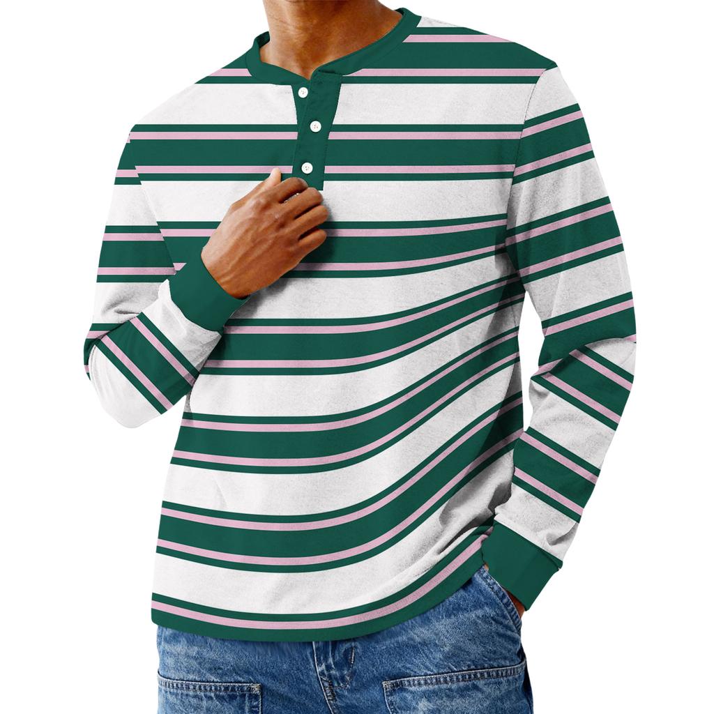 Men's Casual Oversized Button-Down Shirt With Long Sleeves