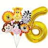 32" Jungle Animals Balloon Set: Tiger, Lion & Zebra Foil Balloons for Kids' Birthday Parties