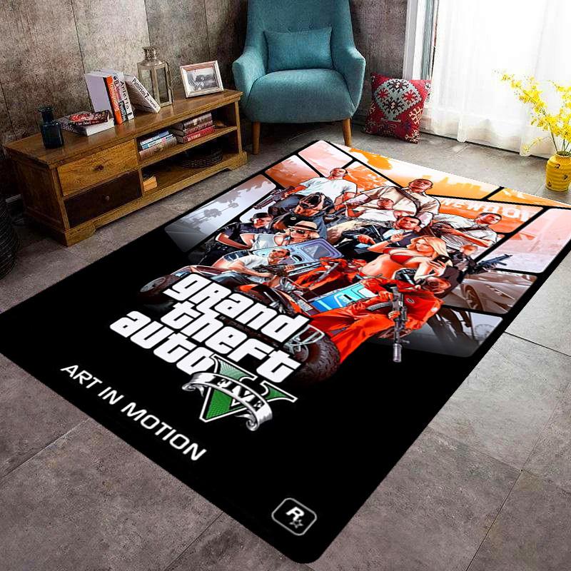 Grand Theft Auto Online: Covor de Aventură cu Octan Ridicat Potrivit pentru toate anotimpurile Decor Acasă Modă Cadouri de Crăciun Artă