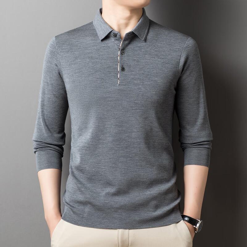 Firstview Men s 80-Count Fine Wool Polo Collar Sweater FV25D2142 L