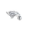 Fashion Zircon Heart Wing Belly Button Ring Niche Body Piercing Jewelry Exquisite Rhinestone Navel Stud For Women