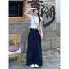 Small American Retro Denim Female 2025 Summer New Arrival Loose High Waist Slimming Straight Wide Leg Mop Pants
