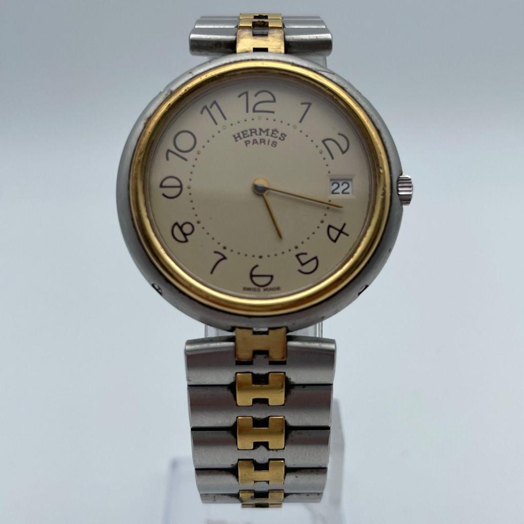Used HERMES Profile Beige Dial Working Item Ladies A26-914