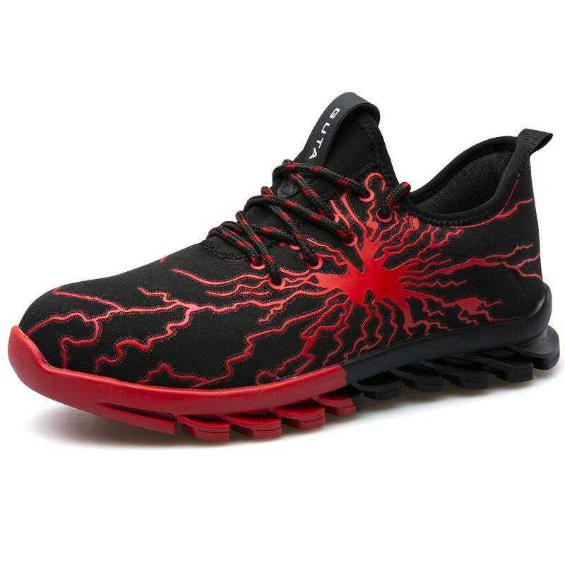 

Holfredterse 2022 легкие мужские рабочие ботинки со стальным носком дышащие неразрушимые сетчатые туфли с рисунком молнии 1688-1818 39