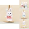 Cute Rabbit Plush Toy With Short Pile Fabric For Bag Decoration And Collection
