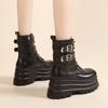 Platform Boots Women's Martin Boots 2025cos New Flat-soled Heightening Shoes V Women's Thin Locomotive Muffin Platform Women's Short Boots