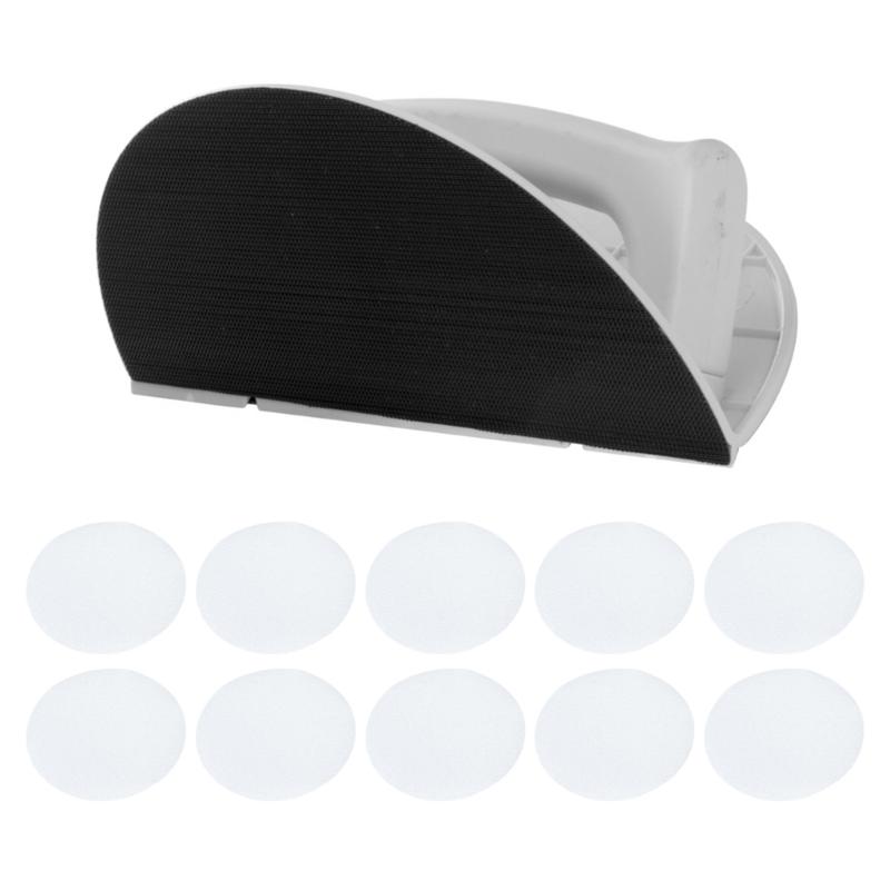 Half Circular Corner Sanding Tool with 10 Sandpapers Recyclable ABS Auto Adhesive Designs Sand Frame for Wall Grinding
