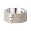 Detachable Pet Food Dispenser Stainless Steel Pet Feeding Basin Anti Knock Bear Pet Bowl  Dogs Cats