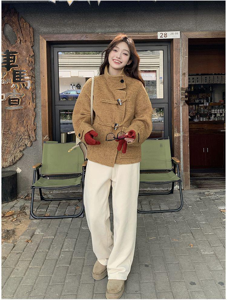 Trendy Woolen Coat: Thick, Warm, Loose-Fit for Autumn/Winter