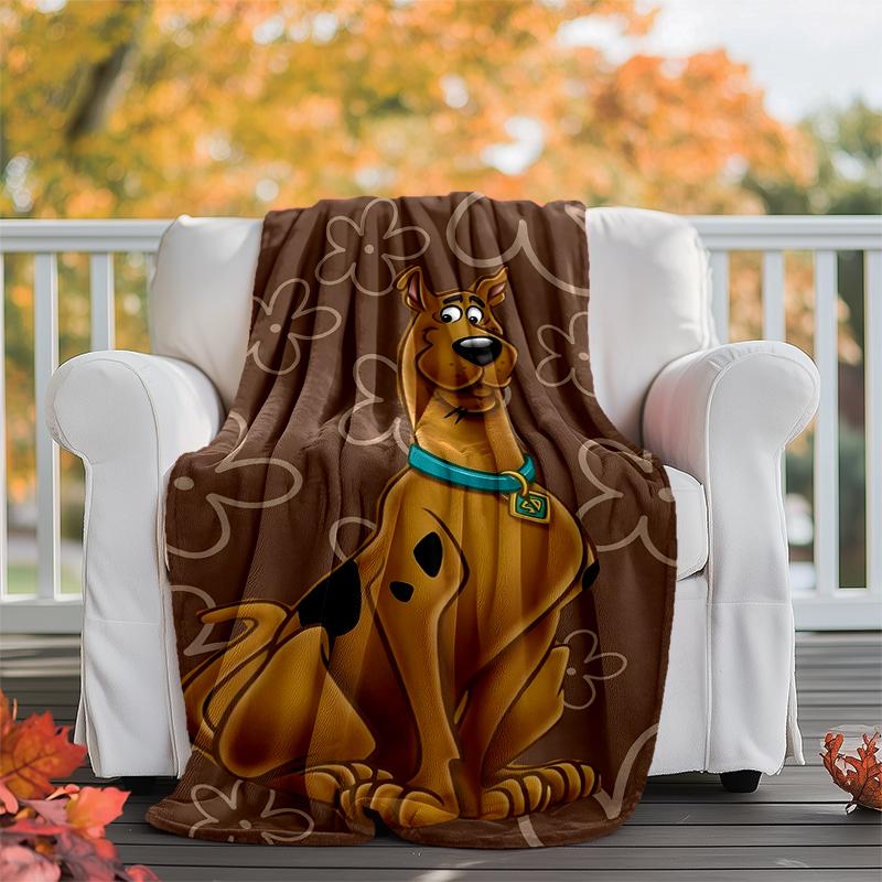 Scooby Doo Flannel Blanket Soft Warm All-Season Throw, Design for Camping, Car Travel, Hiking Sofa, Bed, Office Perfect Gift for Parties
