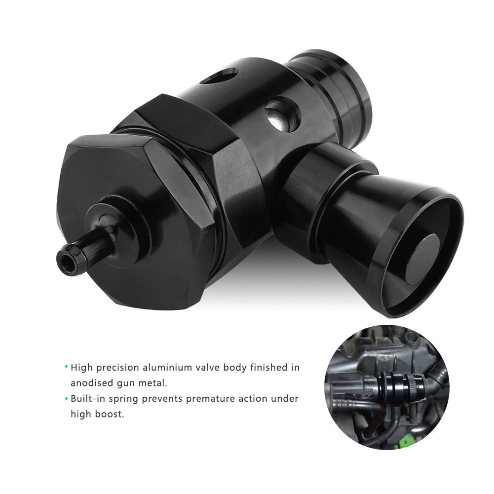 Black Universal 25mm Car Turbo BOV Dump Blow Off Valve Whistler Adjustable Sound Simulator Kit