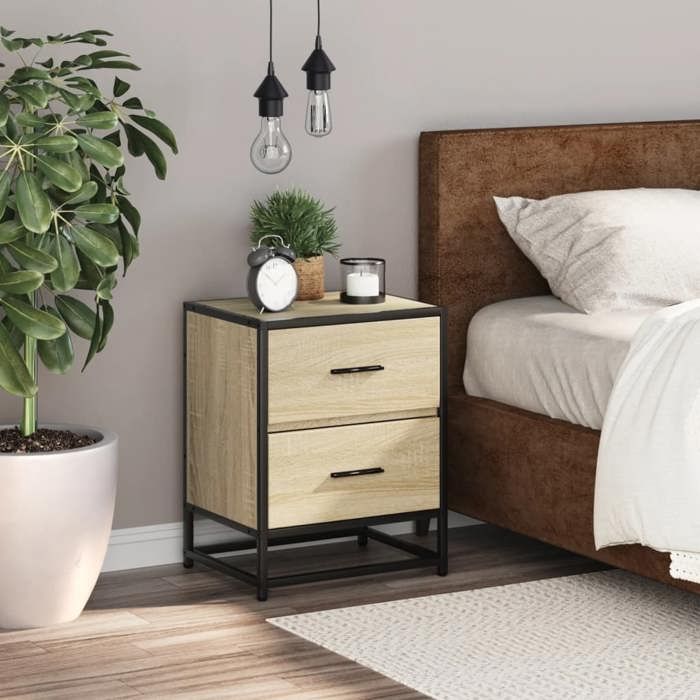 VidaXL Bedside Table Sonoma Oak 40x31x50 Cm Engineered Wood 848676