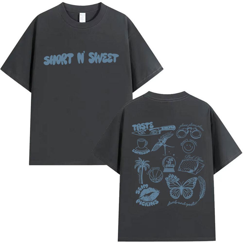 

Sabrina Carpenter Short N Sweet Album Fans T Shirt Unisex High Quality Fashion Cotton Tshirts Summer Clothing Tshirt 4XL