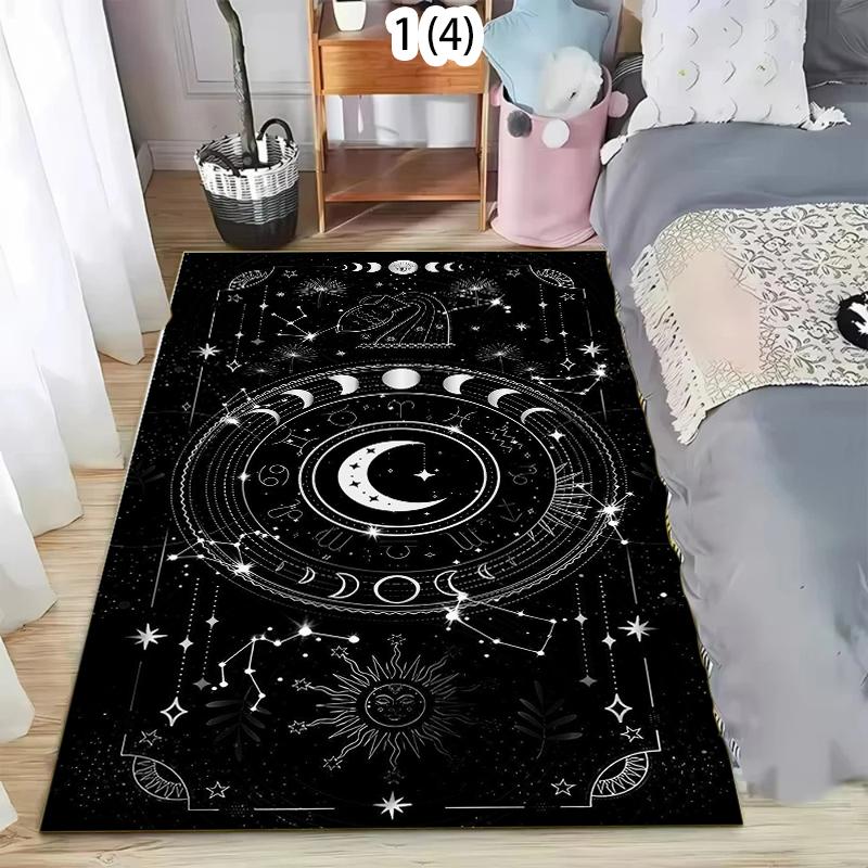 Vintage Space Planet Area Rug Carpet Altar for Living Room Gothic Decor Sofa Table Area Rug Bathroom Doormat Anti-slip Floor Mat