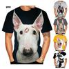 Új Divat Bullterrier 3D Nyomtatott Férfi és Női Póló Alkalmi Kutya Bullterrier Utcai Ruha Harajuku Rövid Ujjú Méret XS-6XL