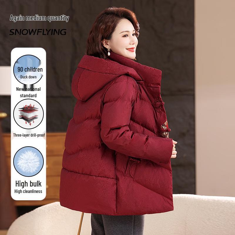 

SNOWFLYING Women s 90% Down Short Winter Jacket 4XL