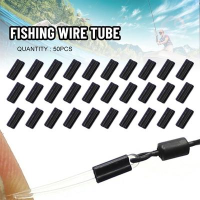 0.6mm 0.7mm Oval Line Crimping Sleeves Fishing Wire Tube Double Aluminum Tube Wire Crimp Connector