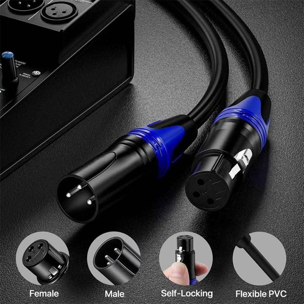Balansert linje 3-pinners signalkabel XLR-adapter 3-pinners XLR-kabel Scenelys LED-lys