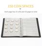 PU Leather Large Coin Album - 150 Slots for Ancient Coins, Silver Dollars, and Commemorative Coins.