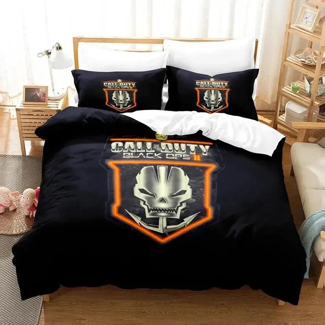 Call of Duty Black Ops Logo Bedding Set Duvet Cover Bed Set Quilt Cover Pillowcase Comforter  Queen Size Bed Linen COD