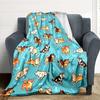 1pc Dogs Bones Lightweight Flannel Blanket, Comfortable and Warm Blanket, for Office and Camping Sofa Bed, Livingroom201