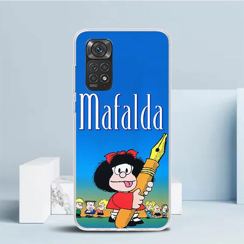 Mafalda Cartoon Phone Case For Xiaomi Redmi Note 15 14 14S 13 12S 12 Pro Plus 11S 11 11T 11E 10S 10 + Soft TPU Back Cover Redmi