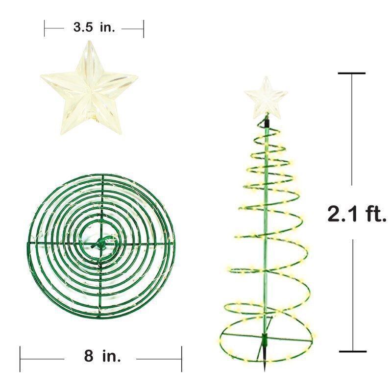 Outdoor Waterproof Solar Led Colourful Christmas Tree Decoration Solar Powered String Lights New Year 2023 Ornament Garden Decoration