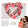 Mother Flower Greeting Card Mom 3D Floral Wreath Paper Card Exquisite Innovative Festival Accessories For Showing Your