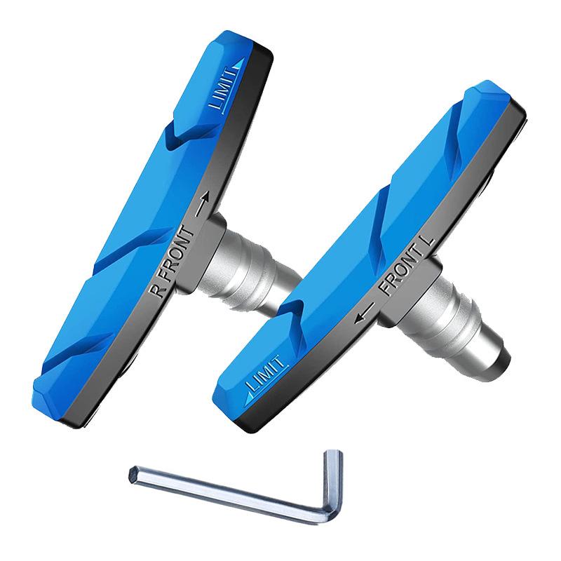 

1 Pair Durable Bicycle Silent Brake Pads Riding Brake Mount Pad Shoe Block синий