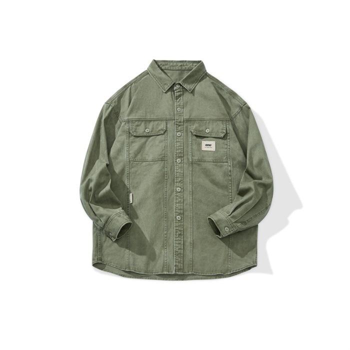 Spring New American Retro Work Shirt Jacket Men's New Loose Long-sleeved Shirt