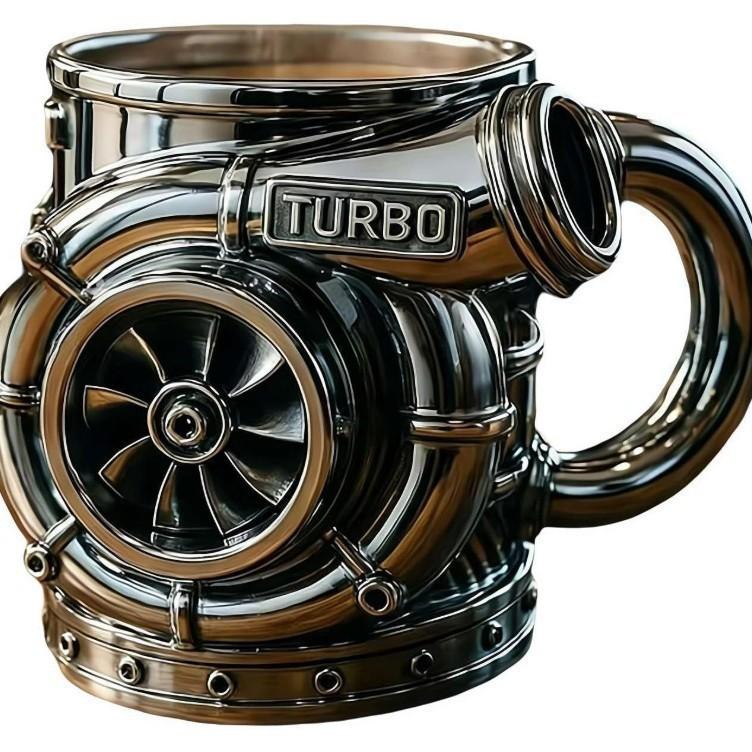 Taza 3D de Acero Inoxidable con Motor V8Taza de Resina con Motor V8