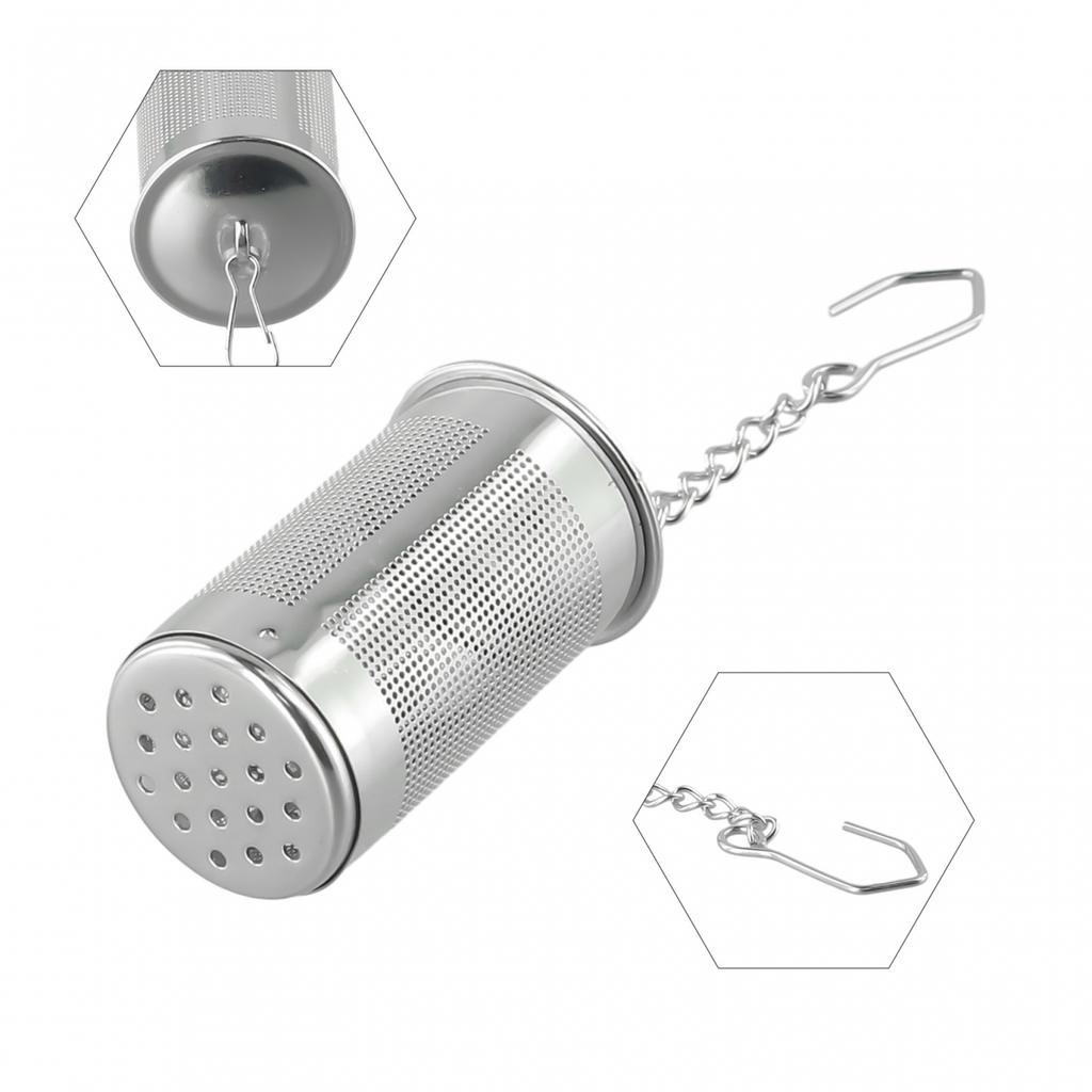 Tea Ball Strainer Stainless Steel Mesh Filter Infuser with Chain and Hook
