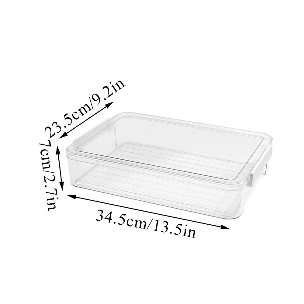 Transparent Desktop File Storage Box With Lid Document Organizer Case Desk Paper Container School Office Supplies Stationery
