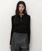 MUSINSA STANDARD WOMAN Women'S Ribbed Slim Henley Neck Knit [Black]