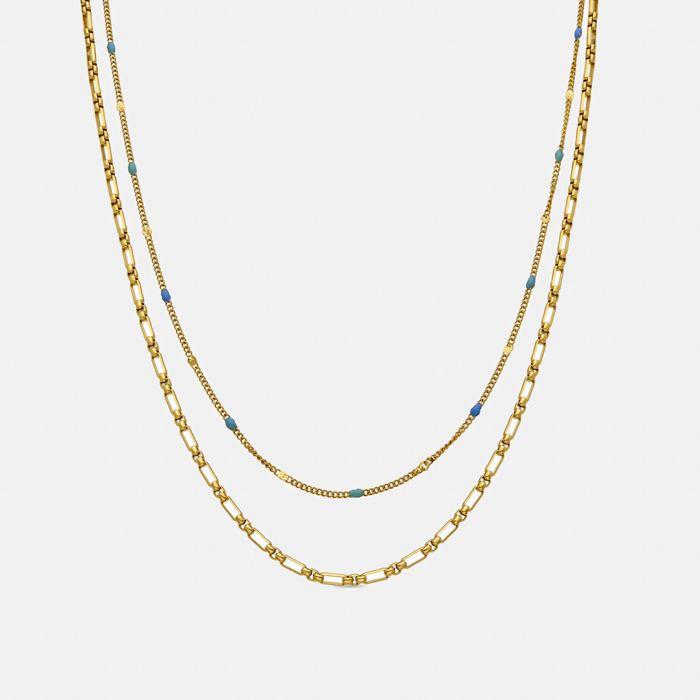Collier Luxenter avec finition en or 18k laqué multicolore - Cautar