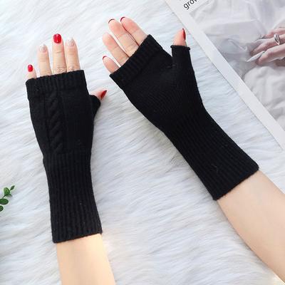 Wrist Arm Crochet Knitting Women Arm Warmers Fingerless Gloves Hand Mitten Korean Knitted Gloves