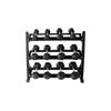 Yimai 105kg Hex Dumbbell Set with 3-Tier Rack