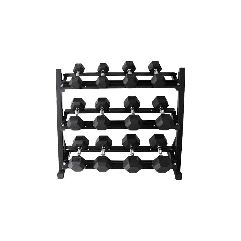 Yimai 105kg Hex Dumbbell Set with 3-Tier Rack