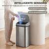 48L Stainless Steel Sensor Bin - Silver-Tone
