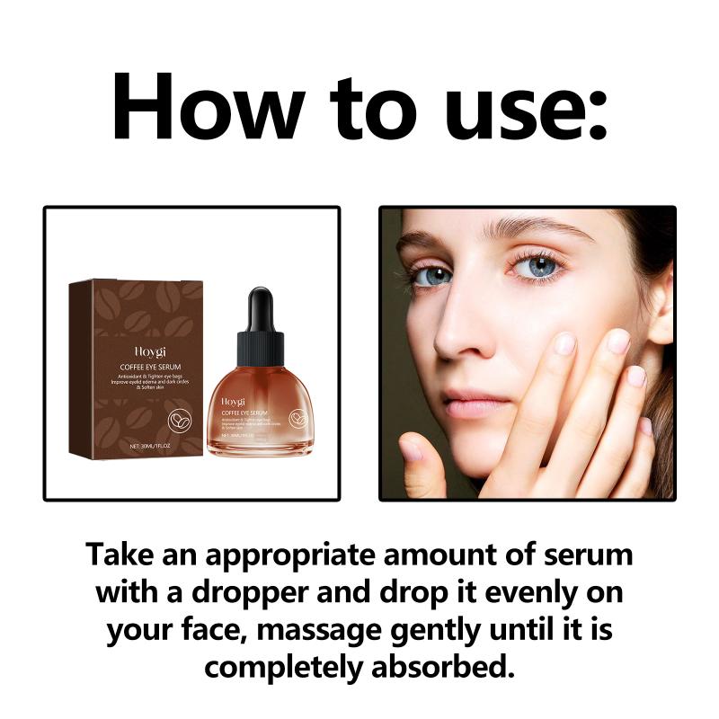 Coffee Eye Serum Remove Dark Circles Firming Eye Skin Lifting Anti Puffiness Moisturizing Tighten Eye Bags Serum