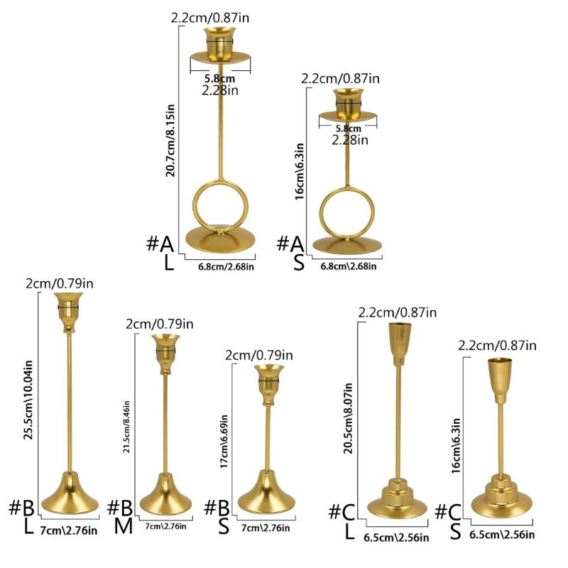 Contemporary Metal Candle Holder Iron Taper Candle Stand Candlestick Stand for Romance Wedding Centerpieces Decoration