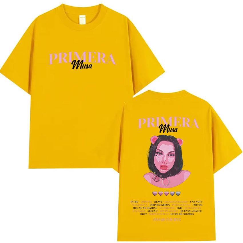 Trendy Rapper Omar Courtz Primera Musa Harajuku Graphic High Quality Tshirts Mens Casual Tee Shirt Hip Hop Oversized Cotton Tops