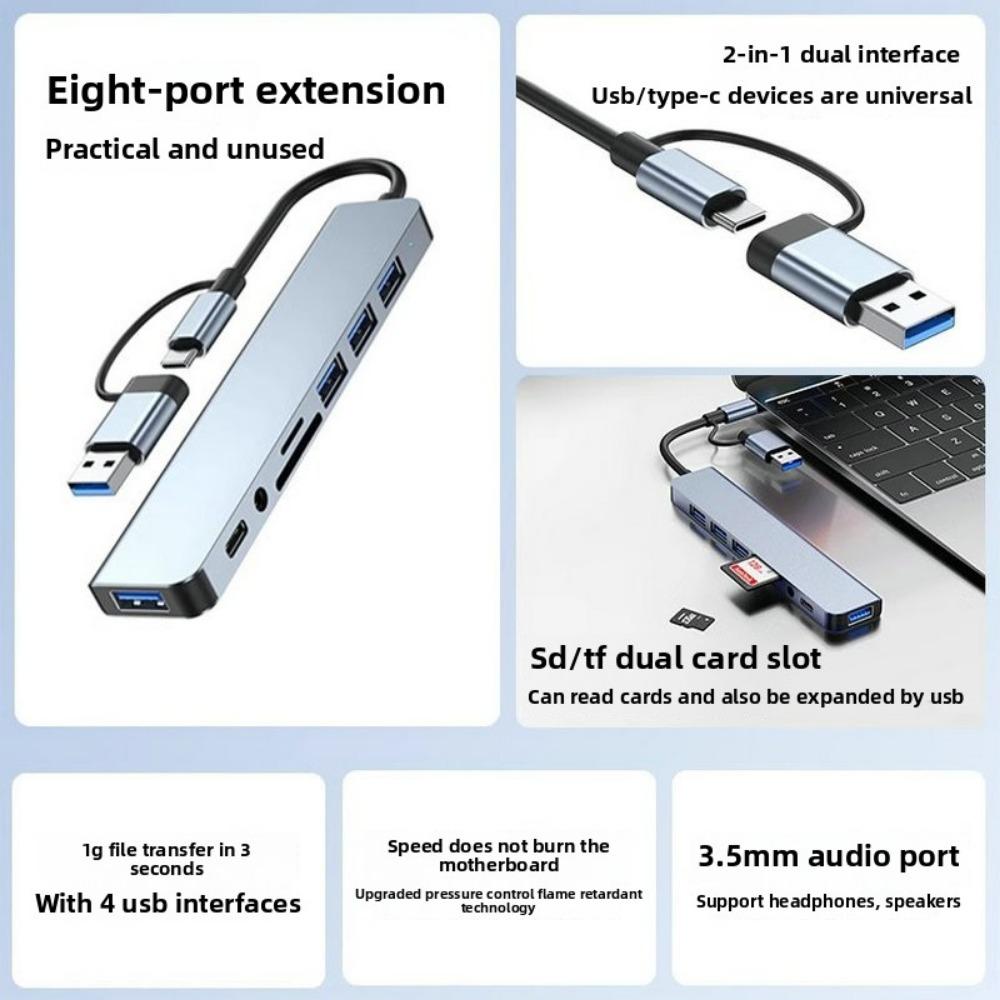 USB 30 Type C Hub for Laptop with Multiple Ports Expand Dock for Tablet Phone PC Desktop