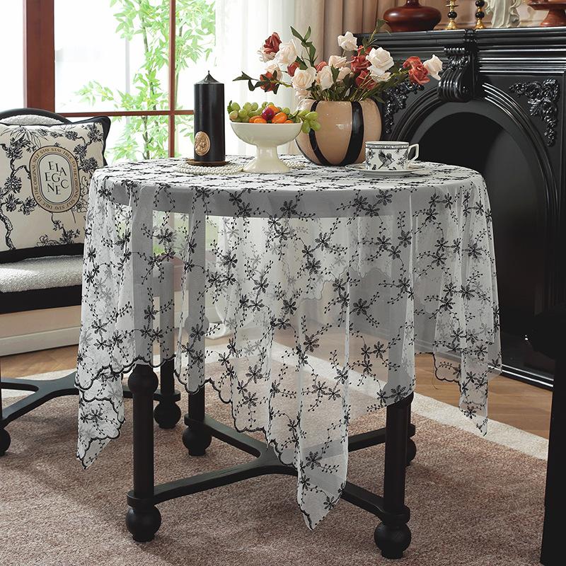 Premium French Retro Lace Tablecloth Rectangular Dining Table Coffee Table Tablecloth Light Luxury Literary Cover